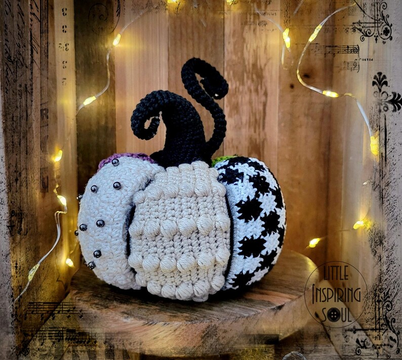 Patchwork pumpkin crochet pattern pdf digital file - intermediate level image 6