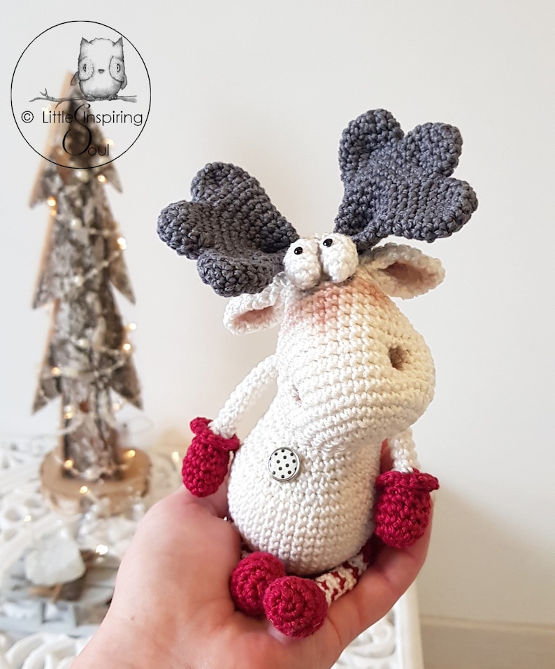 Amigurumi Elch Weihnachten PDF digitales Weihnachts-Häkelmuster Weihnachts-Rentier Little Inspiring Soul Bild 6