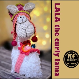 amigurumi LAMA - llama - crochet pattern -PDF digital christmas crochet pattern - Little Inspiring Soul