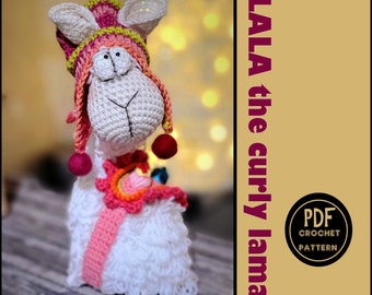 amigurumi LAMA - llama - crochet pattern -PDF digital christmas crochet pattern - Little Inspiring Soul