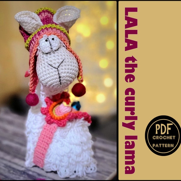 amigurumi LAMA - llama - crochet pattern -PDF digital christmas crochet pattern - Little Inspiring Soul