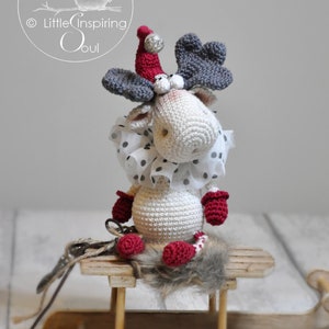 Amigurumi moose Christmas PDF digital christmas crohet pattern renne de Noël Little Inspiring Soul image 7