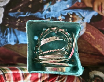 Rectangular Twist Bangle Bracelet