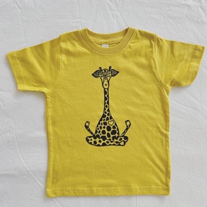 Kids yoga shirt, Giraffe Shirt, Gift for boy, Gift for girl, Namaste shirt, Hippie child, Yoga Clothes, Kids birthday gift, Yoga Giraffe tee