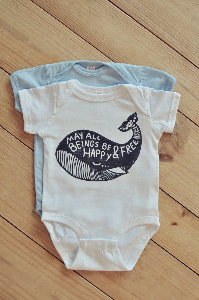 Whale bodysuit, Yoga Baby, Hippie baby, Unisex baby clothes, Boho baby, Gender neutral, Mantra baby, Bohemian baby, Vegan baby, Beach baby image 5