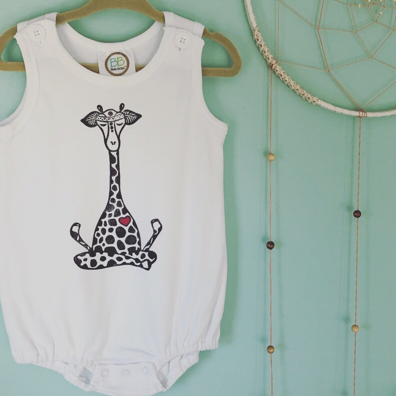 giraffe romper baby