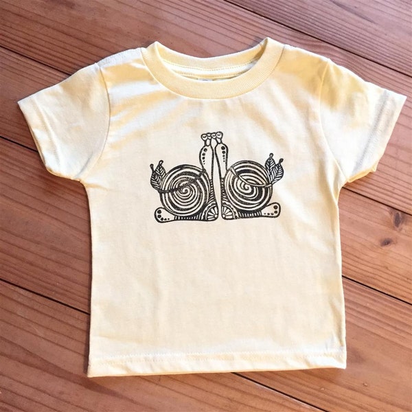 SALE! 50% OFF, Bohemian Snails T-shirt, 24M Kids shirt - runs small, Bohemian toddler, Unisex toddler outfit, Hipster child, Nature