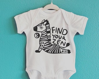 Zen Zebra Baby Body, Hippie Boho Yoga Geschenk