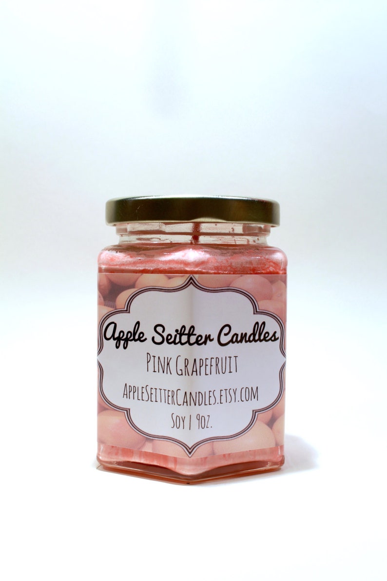 All Natural Pink Grapefruit Soy Candle Etsy