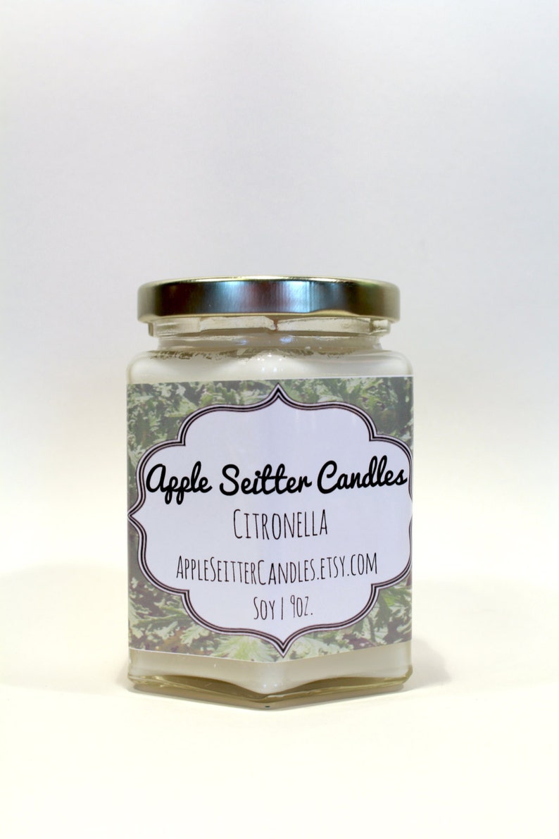 All Natural Citronella Scented Soy Candle Etsy