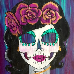 Calavera Catrina Painting - Colorful Skull Art Print