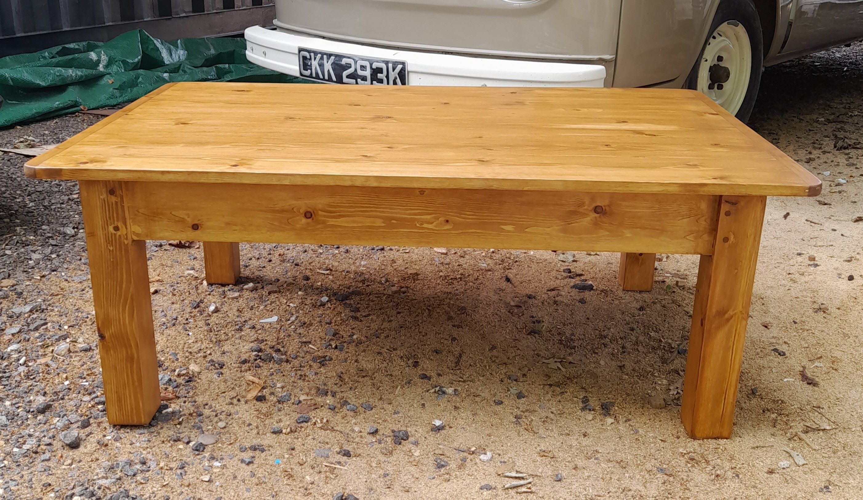 Solid pine coffee table discount