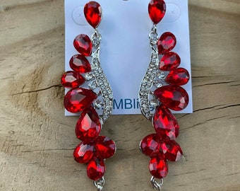 large red earrings
