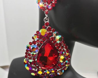 large red earrings