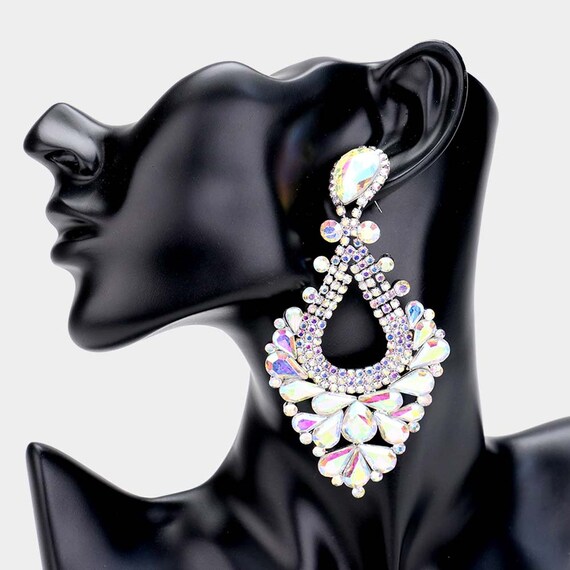 Big crystal hotsell chandelier earrings