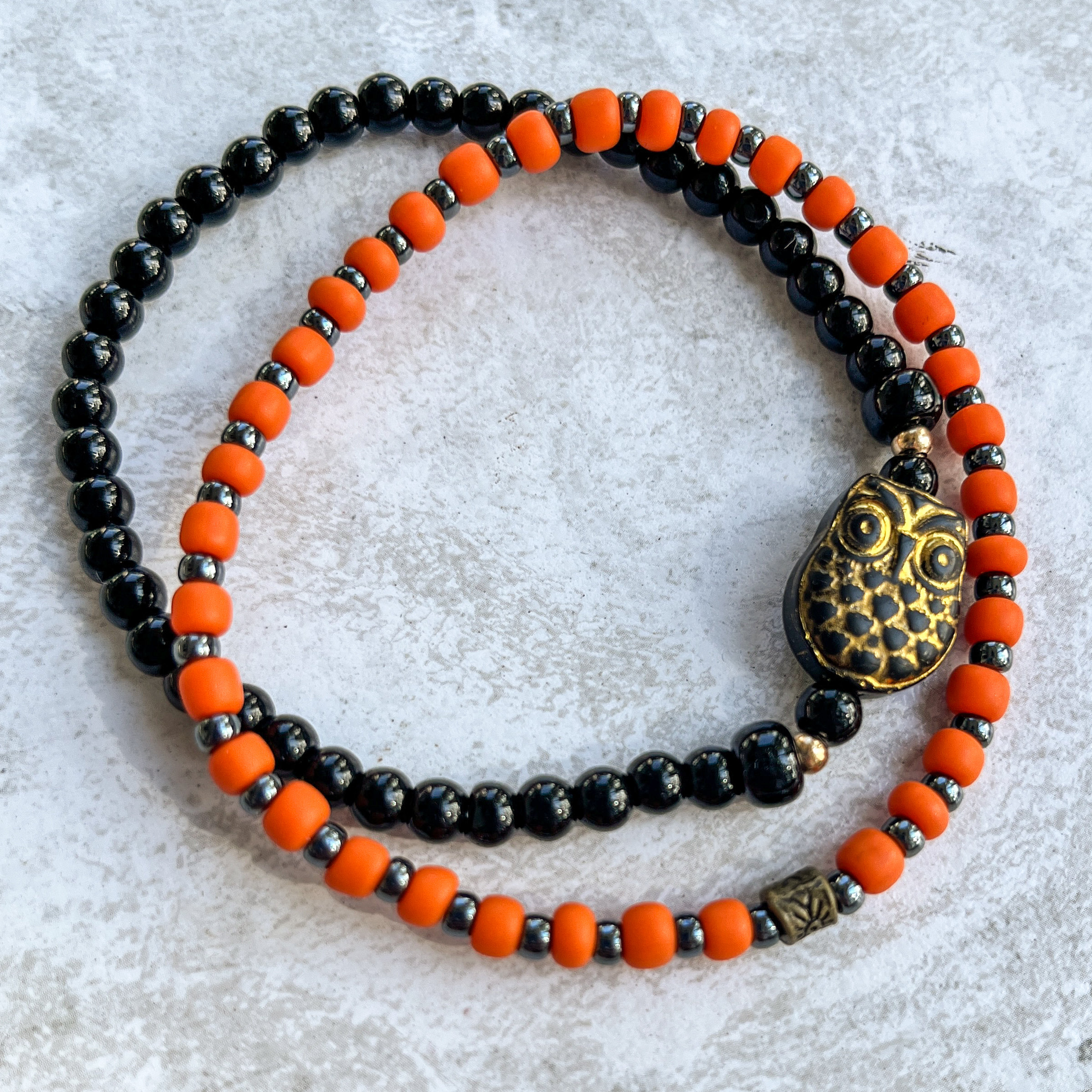 Spooky Cute Owl Bracelet Set