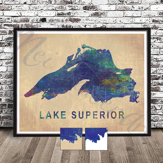 Lake Superior Map Poster