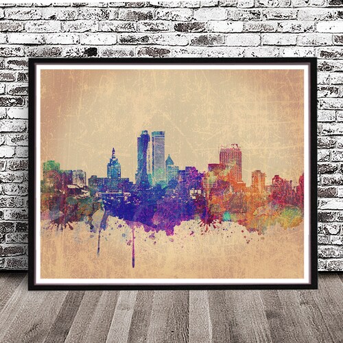 Tulsa Tulsa Print Tulsa Skyline Poster Tulsa Wall Art Etsy