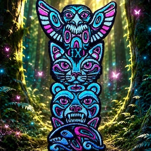 9 Lives Zero Fu*ks - Coastal Spirits Totem patch