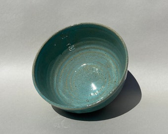 Cuencos pequeños de cerámica de aguamarina hechos a mano