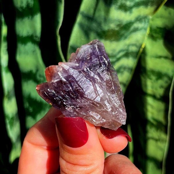 Super Seven crystal aka Melody Stone - rare crystal - smoky quartz, cacoxenite, lepidocrosite, amethyst, goethite, clear quartz & rutile