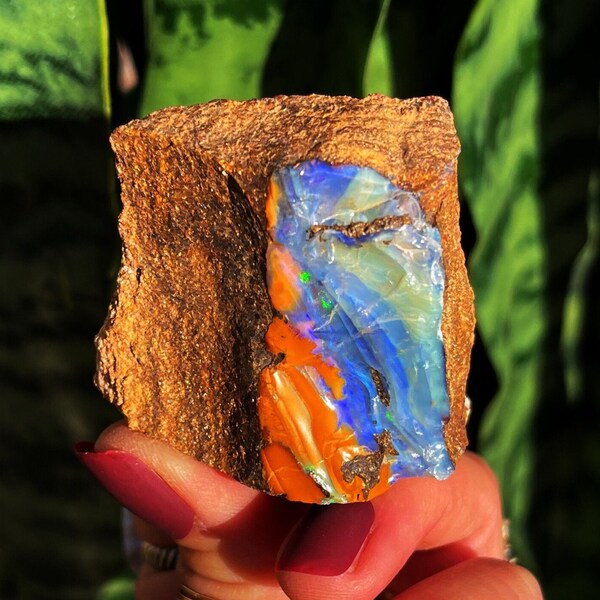 Australian Boulder Opal - natural opal - energetic balance - raw Opal - rare crystal