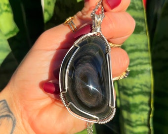 Rainbow Obsidian Necklace for Increasing Life Enjoyment, Pleasure, and Joy - Root Chakra necklace
