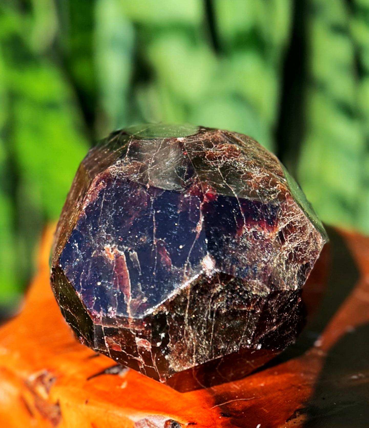 XL Red Garnet Crystal - Multifaceted Almandine Garnet - Etsy