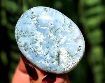 Moss Agate crystal - for new beginnings & a refreshed attitude - healing crystal