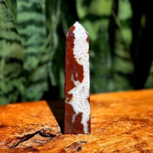 Bloodstone crystal tower - aka Heliotrope crystal for spiritual, emotional, and physical healing - rare crystal - gemstone tower