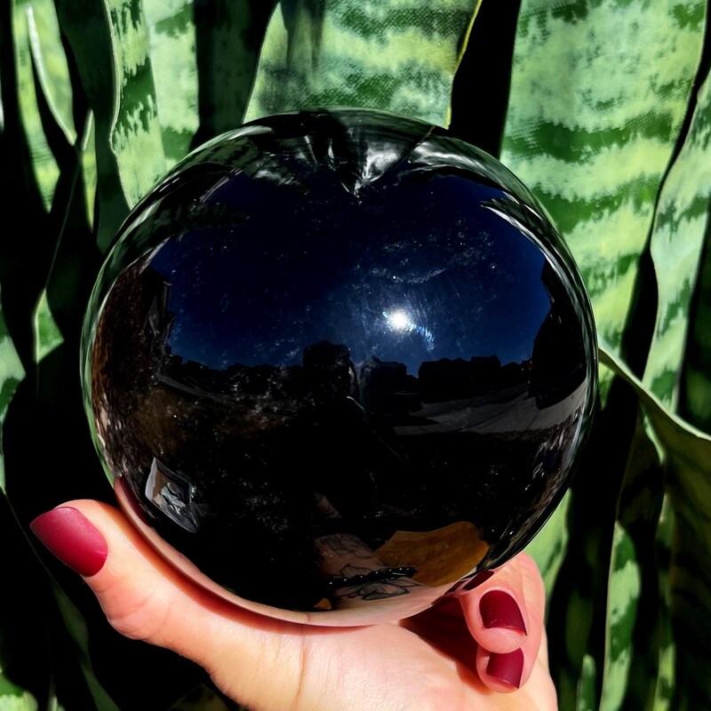 Obsidian Sphere - Etsy