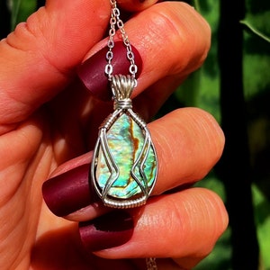 Abalone Necklace - Sea Medicine Brings Joy & Peace - Abalone shell - Sea shell necklace - mermaid necklace - abalone pendant