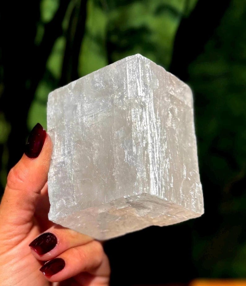 Large Optical Calcite Cube - for Cleansing & Amplifying Energy - Viking ...