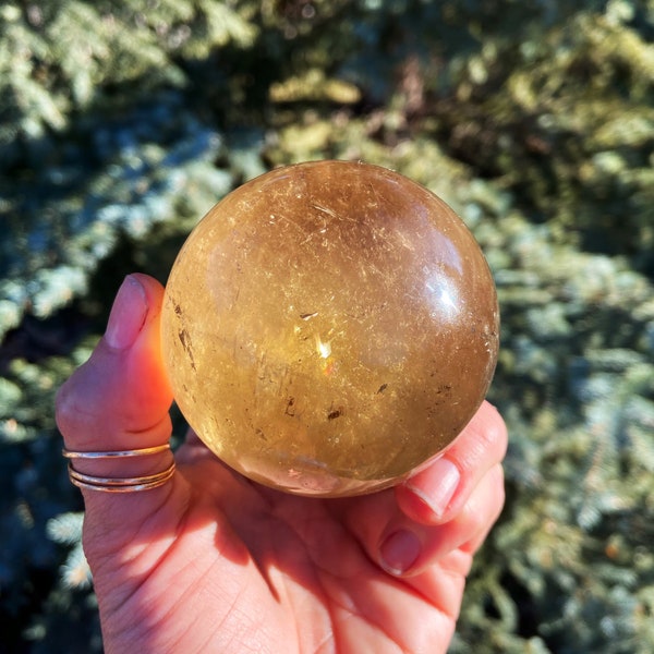 Citrine Sphere- for Drawing in Wealth, Prosperity, and Abundance of ALL kinds - Brazilian Citrine