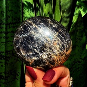 Black Moonstone crystal - for new beginnings, energetic protection, self discovery - healing crystal