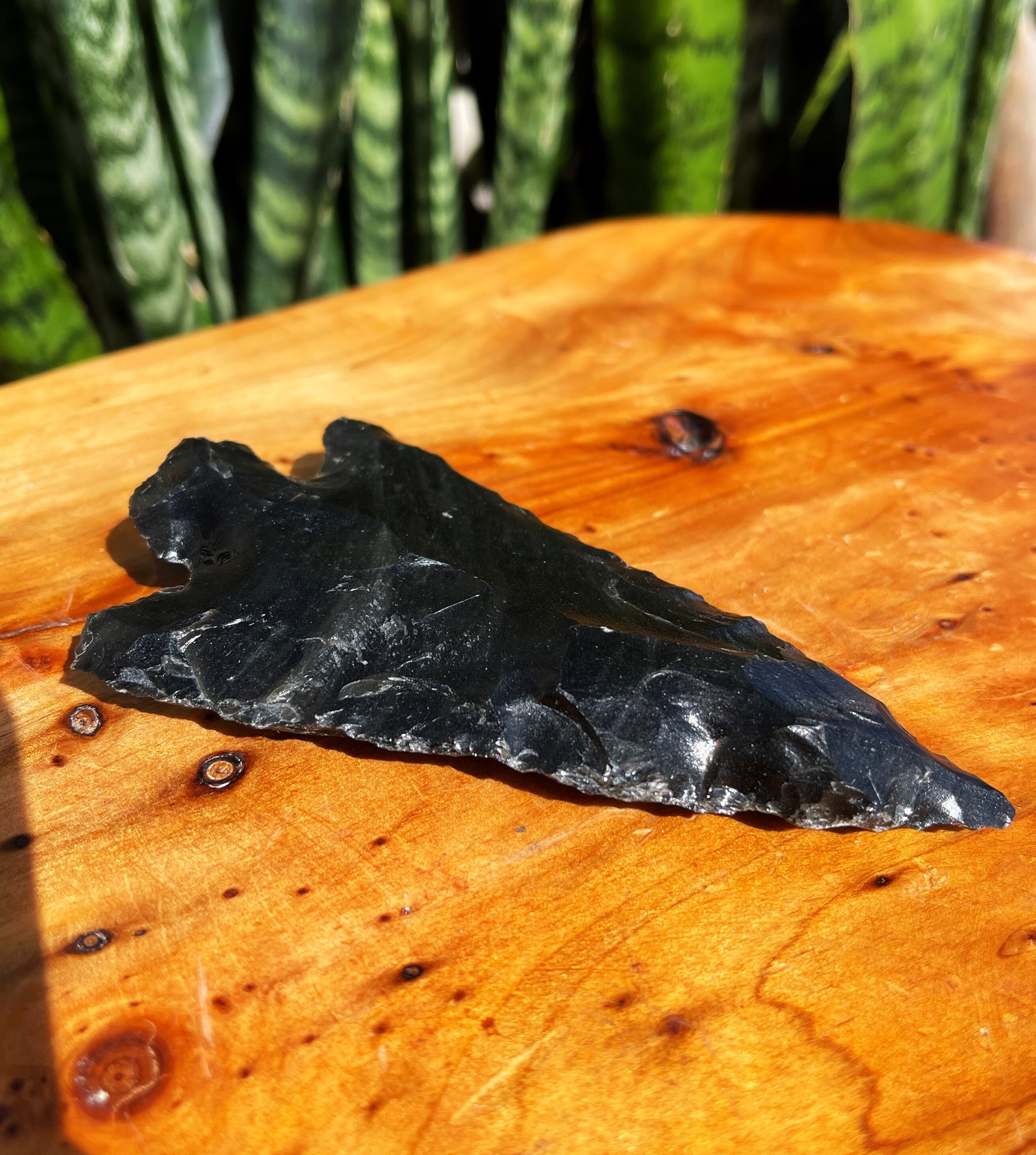 energetic protection Warrior Stone shadow work truth enhancing, Obsidian Arrowhead from Mexico