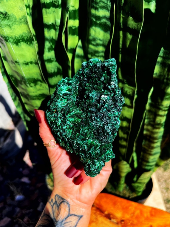 Natural Malachite Crystal for major healing and self transformation - heart chakra crystal - raw malachite