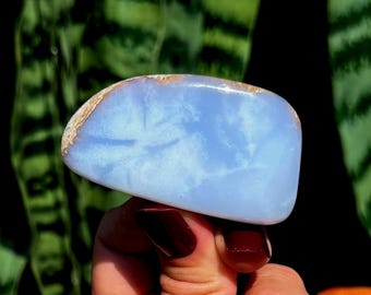 Blue Chalcedony Crystal - for spiritual discovery & self expression  - healing crystal