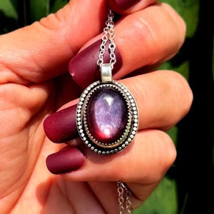 Lepidolite Necklace - AAA grade - for Calming Stress & Anxiety - in sterling silver - lepidolite crystal - crystal necklace