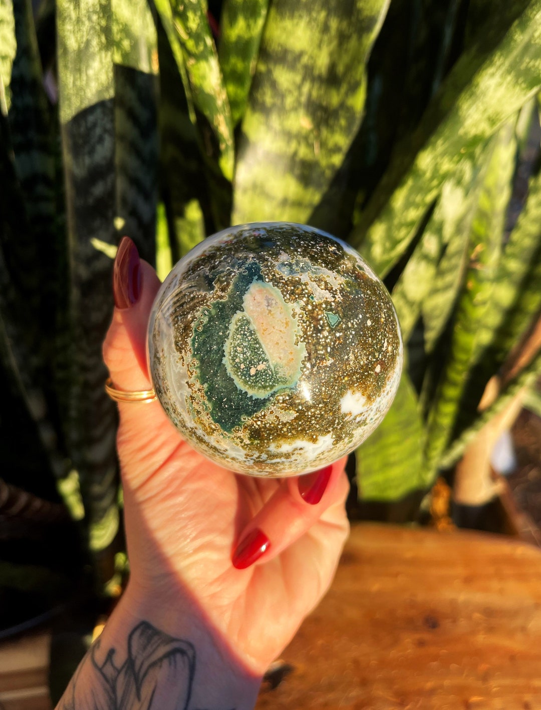 337G Ocean Jasper Crystal Sphere main image 0