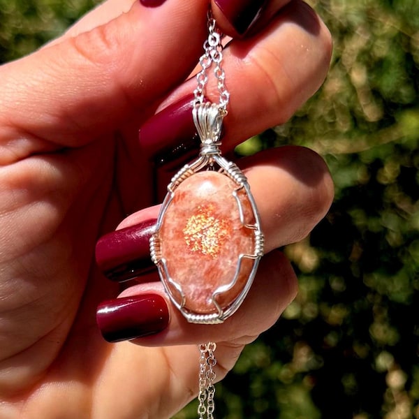 Sunstone Necklace - for Personal Power, Freedom, and Expanded Consciousness - sunstone crystal