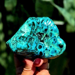 Chrysocolla Crystal with Malachite for healing, peace, and compassion - rare crystal combo - malachite crystal - healing crystal