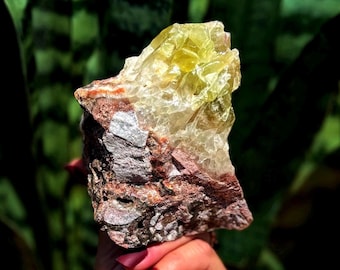 Green Calcite crystal - relieves stress & worry - heart chakra crystal - healing crystal - Mexican Calcite