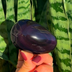 Rainbow Obsidian palm stone for increasing joy and pleasure in life - root chakra stone - volcanic glass