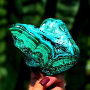Malachite w/ Chrysocolla crystal - for healing, peace, and compassion - rare crystal combo - malachite crystal - healing crystal
