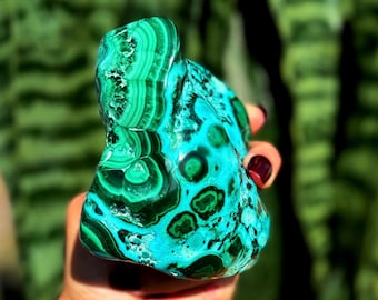 Muestra de cristal de crisocola y malaquita: piedra curativa del Congo