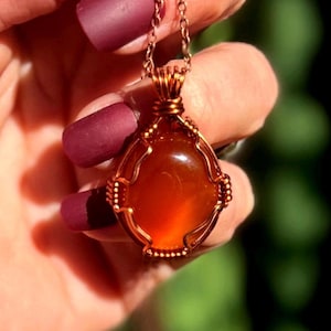 Carnelian Necklace for Creativity and Passion - Sacral Chakra stone