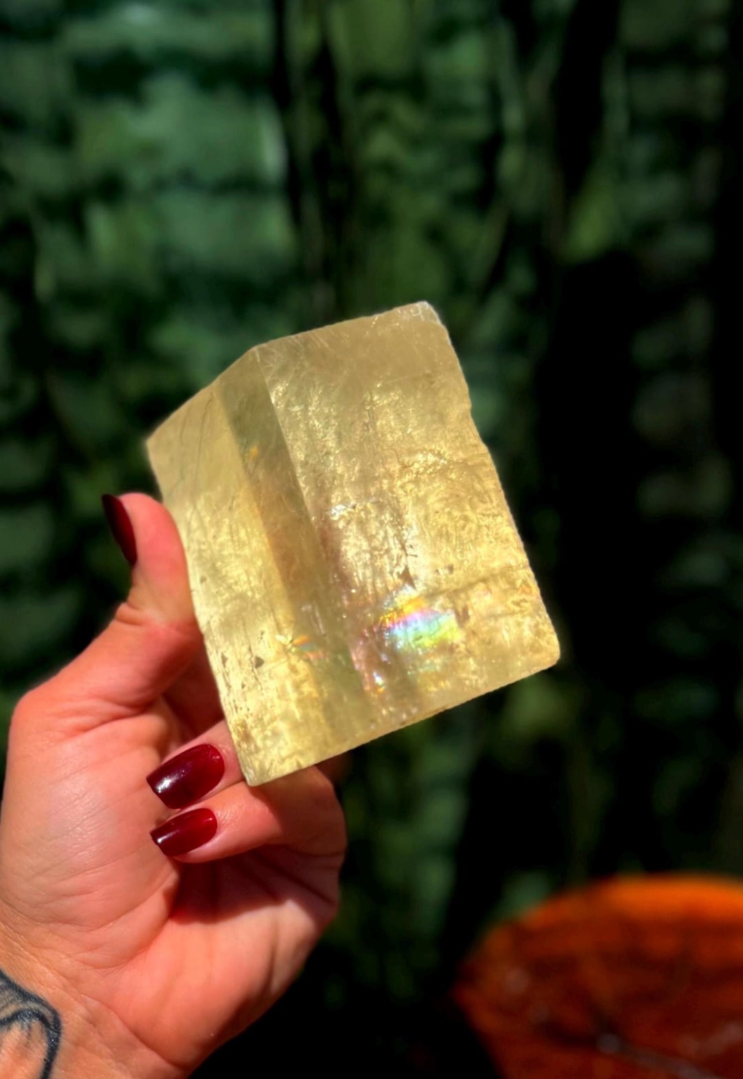Optical Calcite Crystal Cube W/ Rainbows - XL - Viking's Sunstone - Etsy