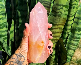 Rose Quartz Tower - Love Crystal ( Heart Chakra) - Healing Crystal