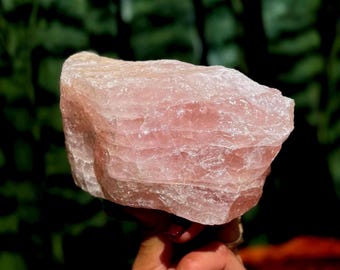 Large Natural Rose Quartz Crystal - love crystal - healing crystal